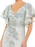Mac Duggal 100% Polyester Print Green Cocktail Dress Size 6 - photo 3