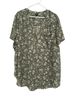 Torrid 100% Poly Floral Green Short Sleeve Blouse Size 4X - photo 1