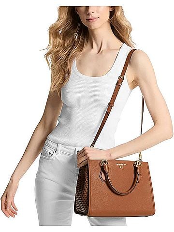 Michael Kors Leather Satchel (view 2)