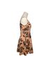 Aqua Floral Orange Black Casual Dress Size M - photo 4