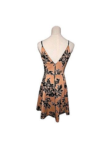 Aqua Peach Floral Casual Dress (view 2)