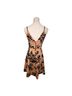 Aqua Floral Orange Black Casual Dress Size M - photo 2