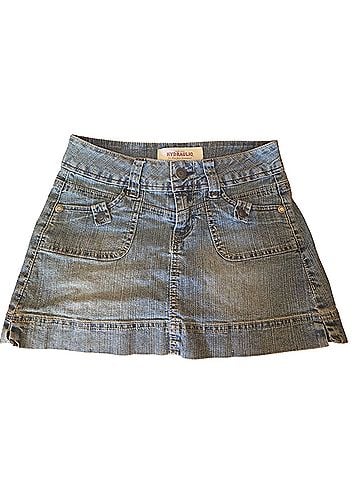 Hydraulic Denim Skirt (view 1)