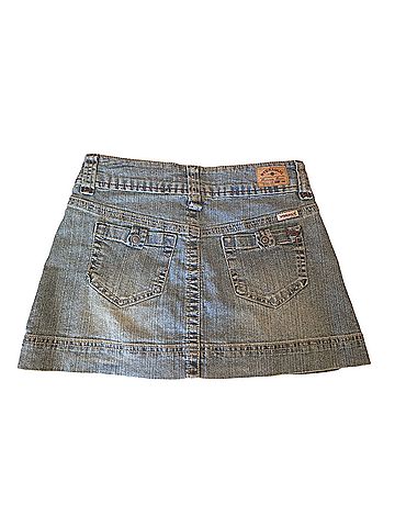 Hydraulic Denim Skirt (view 2)