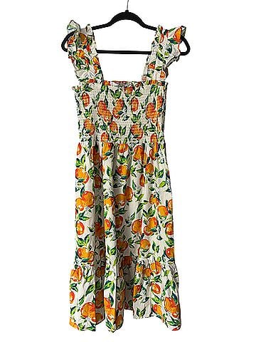 Nanette Lepore Studio Smocked Flutter Sleeve Midi Dress Casual Dress (view 1)