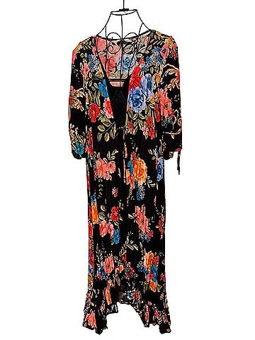 Johnny Was Royal Long Ruffle Kimono Casual Dress (view 1)