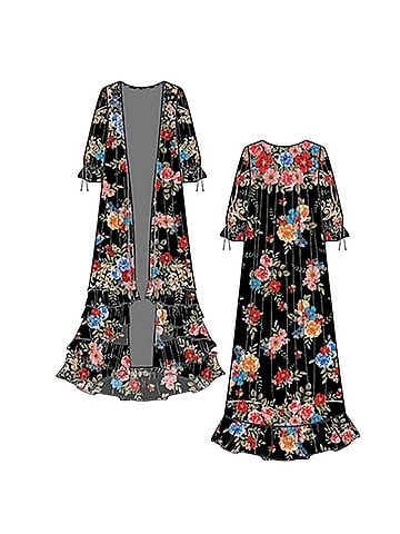 Johnny Was Royal Long Ruffle Kimono Casual Dress (view 2)