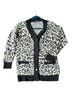 Midnight Hour Animal Print Black White Cardigan Size S - photo 1