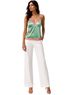 Gold Hawk 100% Silk Green Pink Sleeveless Top Size L - photo 1