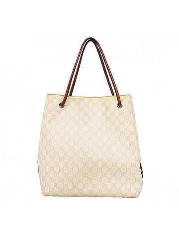 Gucci Gucci GG Supreme Tote Bag 257275 White Brown Women's (view 1)