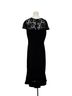 Ralph Lauren 100% Polyester 56% Viscose 24% Nylon 20% Cotton Floral Black Cocktail Dress Size 14 - photo 2