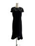 Ralph Lauren 100% Polyester 56% Viscose 24% Nylon 20% Cotton Floral Black Cocktail Dress Size 14 - photo 1