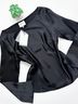 Reformation 100% Silk Black Long Sleeve Blouse Size 10 - photo 5