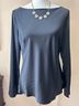 Reformation 100% Silk Black Long Sleeve Blouse Size 10 - photo 4