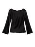 Reformation 100% Silk Black Long Sleeve Blouse Size 10 - photo 1