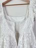 Self-Portrait 100% Polyester Floral White Cocktail Dress Size 8 - photo 7