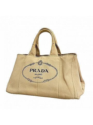 Prada Prada Canapa Canvas Tote Bag, Beige, Men's & Women's (view 1)