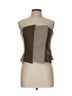 Forever 21 Checkered-gingham Brown Multi Color Bodysuit Size L - photo 1