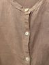 Flax 100% Linen Brown Button-Down Shirt Size L - photo 5