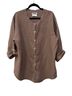 Flax 100% Linen Brown Button-Down Shirt Size L - photo 1