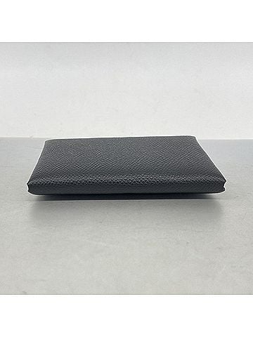 Hermès Hermes Calvi Duo Wallet/Coin Case, Veau Epsom Leather, Black, W Stamp, Men's/Women's (view 2)