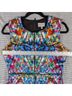 Milly Print Blue Black Red White Green Orange Yellow Pink Purple Multi Color Cocktail Dress Size 10 - photo 6