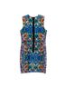 Milly Print Blue Black Red White Green Orange Yellow Pink Purple Multi Color Cocktail Dress Size 10 - photo 2