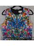 Milly Print Blue Black Red White Green Orange Yellow Pink Purple Multi Color Cocktail Dress Size 10 - photo 10