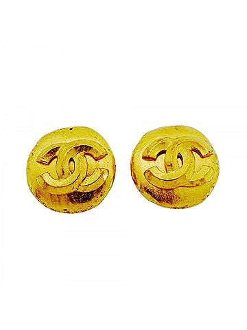 Chanel Chanel earrings, Coco Mark, GP plated, gold, women's. (view 1)