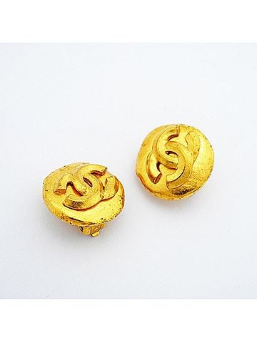 Chanel Chanel earrings, Coco Mark, GP plated, gold, women's. (view 2)