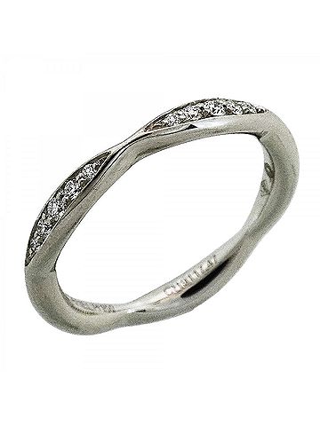 Chanel Chanel Camellia Half Eternity Ring, Pt950 Platinum, Diamond, Women's (view 1)