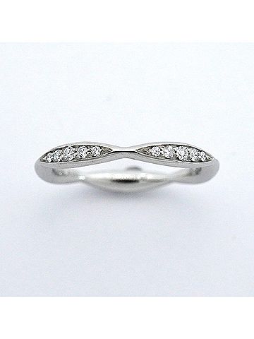 Chanel Chanel Camellia Half Eternity Ring, Pt950 Platinum, Diamond, Women's (view 2)