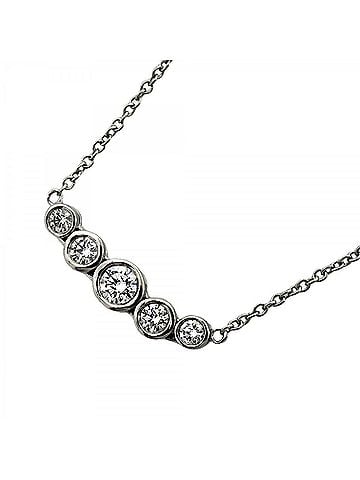 Tiffany & Co. Tiffany & Co. Jazz Graduated 5PD Platinum Diamond Necklace for Women (view 1)