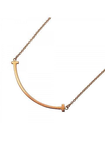 Tiffany & Co. Tiffany & Co. T Smile Small Necklace, 18K Pink Gold, Women's (view 1)