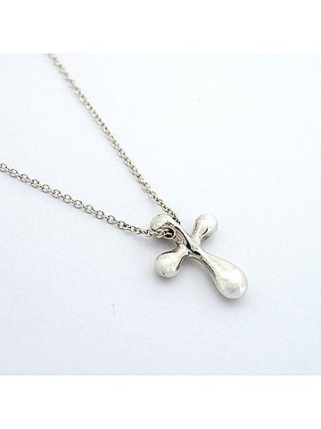 Tiffany & Co. Tiffany & Co. Small Cross Necklace, Sterling Silver 925, Women's (view 2)