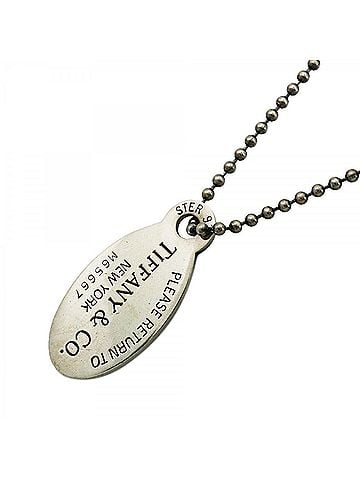 Tiffany & Co. Tiffany & Co. Return to Dreams Ball Chain Oval Sterling Silver Necklace for Women (view 1)