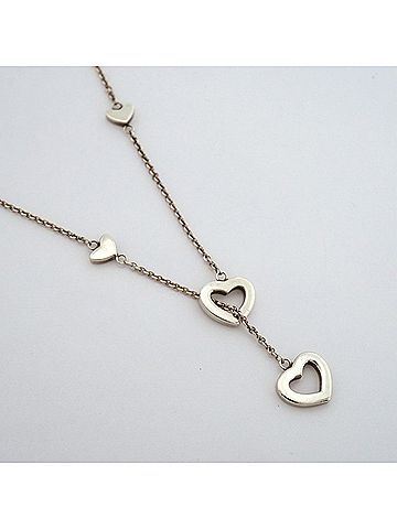 Tiffany & Co. Tiffany & Co. Heart Link Lariat Necklace, Sterling Silver 925, Women's (view 2)