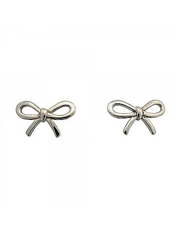 Tiffany & Co. Tiffany & Co. Bow Ribbon Earrings, Sterling Silver 925, Women's (view 1)