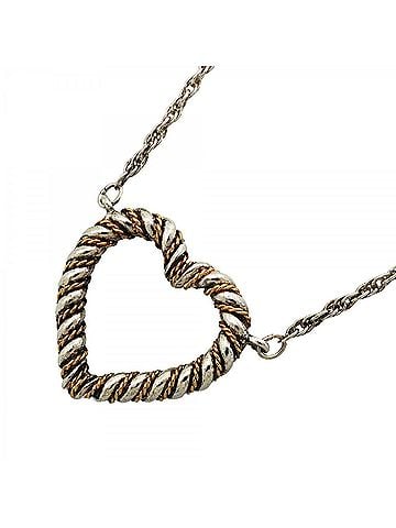 Tiffany & Co. Tiffany & Co. Twist Heart Necklace, 18K Yellow Gold (KYG), Sterling Silver 925, Women's (view 1)