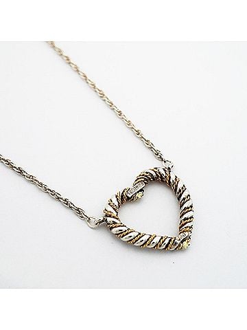 Tiffany & Co. Tiffany & Co. Twist Heart Necklace, 18K Yellow Gold (KYG), Sterling Silver 925, Women's (view 2)