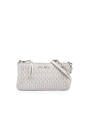 Miu Miu Matelasse Nappa Crystal Chain Satchel (view 1)