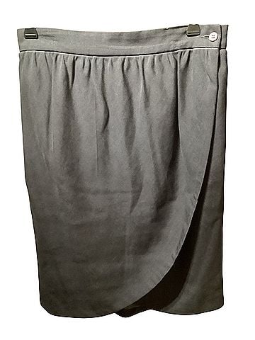 Giorgio Armani Vintage (1990s) Tulip Wrap Tailored Skirt Formal Skirt (view 1)