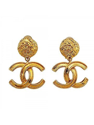 Chanel Chanel Earrings, Coco Mark, GP Plated Gold, Women's, P2902400 (view 1)