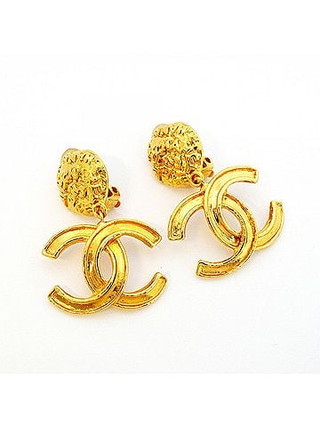 Chanel Chanel Earrings, Coco Mark, GP Plated Gold, Women's, P2902400 (view 2)