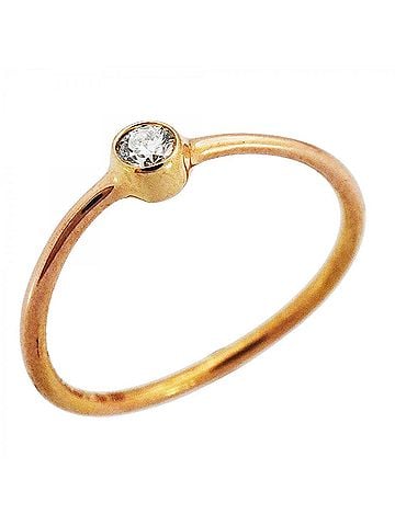 Tiffany & Co. Tiffany & Co. Wave Single Row Ring, 1PD (18K Pink Gold) with Diamond, Women's (view 1)