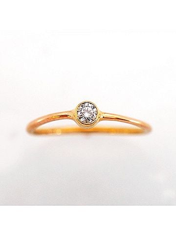 Tiffany & Co. Tiffany & Co. Wave Single Row Ring, 1PD (18K Pink Gold) with Diamond, Women's (view 2)