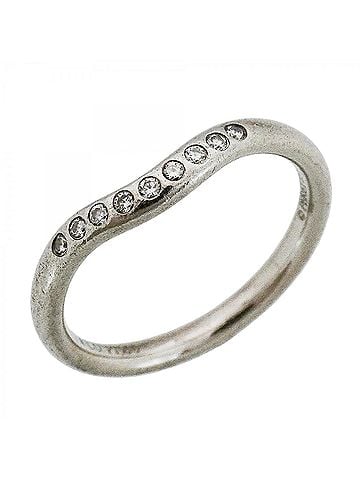 Tiffany & Co. Tiffany & Co. Curved Band Ring, Platinum 950, Diamond, Women's (view 1)