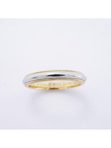 Tiffany & Co. Tiffany & Co. Milgrain Ring, 18K Yellow Gold (KYG), Platinum (Pt950), Men's (view 2)