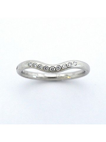 Tiffany & Co. Tiffany & Co. Curved Band Ring, Pt950 Platinum, Diamond, Women's, P2957770 (view 2)