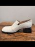Nodaleto 100% Leather 100% Snakeskin Snake Print Ivory Heels Size 8 1/2 - photo 9